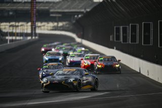 #26 Aston Martin Vantage AMR GT4 EVO of Hannah Grisham / Hannah Greenemeier, Heart of Racing Team, GT4 America, Silver, SRO America, Indianapolis Motor Speedway, Indianapolis, IN, Oct 16–19, 2025
 | Fred Hardy | www.FredHardyPhoto.com ©2025