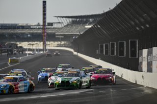 #98 BMW M4 GT4 (G82) EVO of Paul Sparta / Darius Trinka, Random Vandals Racing, GT4 America, Am, SRO America, Indianapolis Motor Speedway, Indianapolis, IN, Oct 16–19, 2025
 | Fred Hardy | www.FredHardyPhoto.com ©2025