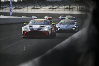 #3 Aston Martin Vantage AMR GT4 EVO of Jesse Webb / Jonathan Neudorf, JMF Motorsports, GT4 America, Silver, SRO America, Indianapolis Motor Speedway, Indianapolis, IN, Oct 16–19, 2025
 | Fred Hardy | www.FredHardyPhoto.com ©2025