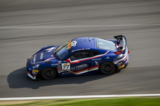 #77 Porsche 718 Cayman GT4 RS Clubsport of Danny Dyszelski / Alex Ellis, VPX Motorsport, GT4 America, Silver, SRO America, Indianapolis Motor Speedway, Indianapolis, IN, Oct 16–19, 2025
 | Fred Hardy | www.FredHardyPhoto.com ©2025