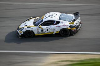 #9 Porsche 718 Cayman GT4 RS Clubsport of Dan Sibille / Loek Hartog, ACI Motorsports, GT4 America, Pro-Am, SRO America, Indianapolis Motor Speedway, Indianapolis, IN, Oct 16–19, 2025
 | Fred Hardy | www.FredHardyPhoto.com ©2025