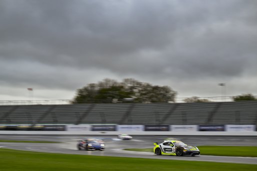 #47 Porsche 718 Cayman GT4 RS Clubsport of Matt Travis / Matheus Leist, NOLASPORT, GT4 America, Pro-Am, SRO America, Indianapolis Motor Speedway, Indianapolis, IN, Oct 16–19, 2025
 | Fred Hardy | www.FredHardyPhoto.com ©2025