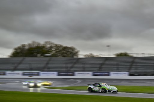#7 Porsche 718 Cayman GT4 RS Clubsport of Curt Swearingin / Riley Dickinson, ACI Motorsports, GT4 America, Pro-Am, SRO America, Indianapolis Motor Speedway, Indianapolis, IN, Oct 16–19, 2025
 | Fred Hardy | www.FredHardyPhoto.com ©2025