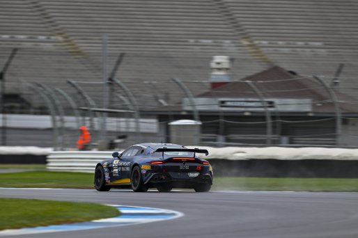 #26 Aston Martin Vantage AMR GT4 EVO of Hannah Grisham / Hannah Greenemeier, Heart of Racing Team, GT4 America, Silver, SRO America, Indianapolis Motor Speedway, Indianapolis, IN, Oct 16–19, 2025
 | Fred Hardy | www.FredHardyPhoto.com ©2025