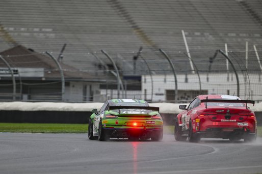 #7 Porsche 718 Cayman GT4 RS Clubsport of Curt Swearingin / Riley Dickinson, ACI Motorsports, GT4 America, Pro-Am, SRO America, Indianapolis Motor Speedway, Indianapolis, IN, Oct 16–19, 2025
 | Fred Hardy | www.FredHardyPhoto.com ©2025