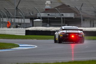 #9 Porsche 718 Cayman GT4 RS Clubsport of Dan Sibille / Loek Hartog, ACI Motorsports, GT4 America, Pro-Am, SRO America, Indianapolis Motor Speedway, Indianapolis, IN, Oct 16–19, 2025
 | Fred Hardy | www.FredHardyPhoto.com ©2025