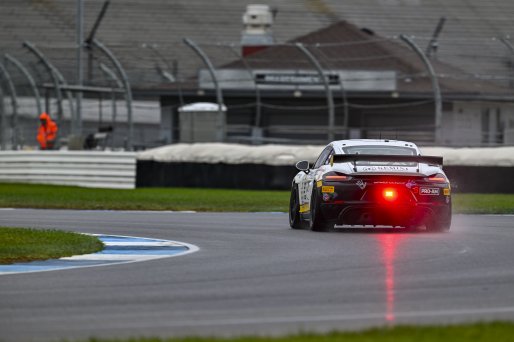#9 Porsche 718 Cayman GT4 RS Clubsport of Dan Sibille / Loek Hartog, ACI Motorsports, GT4 America, Pro-Am, SRO America, Indianapolis Motor Speedway, Indianapolis, IN, Oct 16–19, 2025
 | Fred Hardy | www.FredHardyPhoto.com ©2025