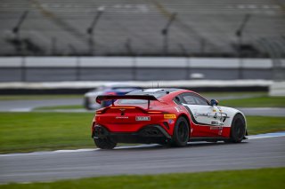 #4 Aston Martin Vantage AMR GT4 EVO of Braydon Arthur / Mike David Ortmann, JMF Motorsports, GT4 America, Silver, SRO America, Indianapolis Motor Speedway, Indianapolis, IN, Oct 16–19, 2025
 | Fred Hardy | www.FredHardyPhoto.com ©2025
