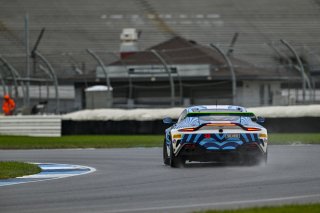 #39 Aston Martin Vantage AMR GT4 EVO of Max Hewitt / Luca Mars, van der Steur Racing, GT4 America, Silver, SRO America, Indianapolis Motor Speedway, Indianapolis, IN, Oct 16–19, 2025
 | Fred Hardy | www.FredHardyPhoto.com ©2025
