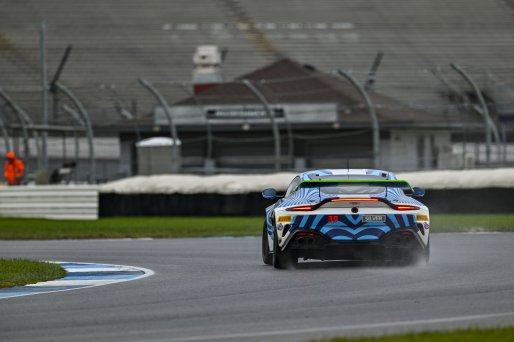 #39 Aston Martin Vantage AMR GT4 EVO of Max Hewitt / Luca Mars, van der Steur Racing, GT4 America, Silver, SRO America, Indianapolis Motor Speedway, Indianapolis, IN, Oct 16–19, 2025
 | Fred Hardy | www.FredHardyPhoto.com ©2025