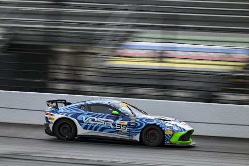 #39 Aston Martin Vantage AMR GT4 EVO of Max Hewitt / Luca Mars, van der Steur Racing, GT4 America, Silver, SRO America, Indianapolis Motor Speedway, Indianapolis, IN, Oct 16–19, 2025
 | Fred Hardy | www.FredHardyPhoto.com ©2025