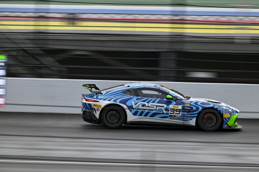 #39 Aston Martin Vantage AMR GT4 EVO of Max Hewitt / Luca Mars, van der Steur Racing, GT4 America, Silver, SRO America, Indianapolis Motor Speedway, Indianapolis, IN, Oct 16–19, 2025
 | Fred Hardy | www.FredHardyPhoto.com ©2025