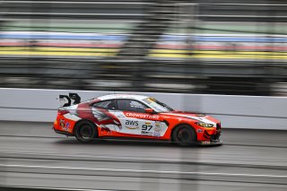 #97 BMW M4 GT4 (G82) EVO of Kenton Koch / Kevin Boehm, Random Vandals Racing, GT4 America, Silver, SRO America, Indianapolis Motor Speedway, Indianapolis, IN, Oct 16–19, 2025
 | Fred Hardy | www.FredHardyPhoto.com ©2025
