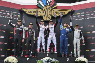 #72 Toyota Gazoo Racing GR Supra GT4 EVO2 of Anthony Geraci / Kenny Schmied, RAFA Racing Team, GT4 America, Am, SRO America, Indianapolis Motor Speedway, Indianapolis, IN, Oct 16–19, 2025 #36 BMW M4 GT4 (G82) EVO of James Clay / Charlie Postins, BimmerWor | Fred Hardy | www.FredHardyPhoto.com ©2025