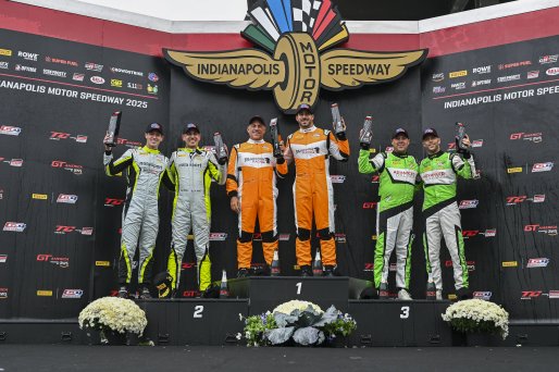 #33 McLaren Artura GT4 of Tony Gaples / Michael Cooper, Blackdog Racing, GT4 America, Pro-Am, SRO America, Indianapolis Motor Speedway, Indianapolis, IN, Oct 16–19, 2025 #47 Porsche 718 Cayman GT4 RS Clubsport of Matt Travis / Matheus Leist, NOLASPORT, 20 | Fred Hardy | www.FredHardyPhoto.com ©2025