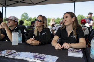 Autograph Session, #24 Porsche 718 Cayman GT4 RS Clubsport of Loni Unser and Ashley Freiberg, Kellymoss, GT4 America, Silver, SRO America, Road Atlanta, Braselton, GA, June 12 - 14, 2026
 | Fred Hardy | www.echoandorigin.studio &copy;2026