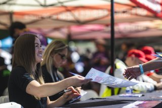 Autograph Session, #24 Porsche 718 Cayman GT4 RS Clubsport of Loni Unser and Ashley Freiberg, Kellymoss, GT4 America, Silver, SRO America, Barber Motorsport Park, Leeds, AL, Sept 24 - 27, 2026
 | Fred Hardy | Echo & Origin | www.echoandorigin.studio &copy;2026