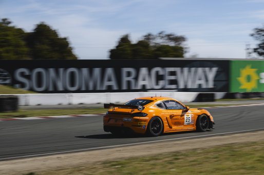 #25 Porsche 718 Cayman GT4 RS Clubsport of Damir Hot and Ryan Yardley, ACI Motorsports, GT4 America, Pro-Am, SRO America, Sonoma Raceway, Sonoma, CA, Mar 26 - 28, 2026
 | Fred Hardy | www.echoandorigin.studio &copy;2026