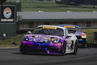 #24 Porsche 718 Cayman GT4 RS Clubsport of Ashley Freiberg and Loni Unser, Kellymoss, GT4 America, Silver, SRO America, Sonoma Raceway, Sonoma, CA, Mar 26 - 28, 2026
 | Fred Hardy | www.echoandorigin.studio &copy;2026
