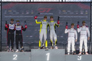 #47 Porsche 718 Cayman GT4 RS Clubsport of Matt Travis and Matheus Leist, NOLASPORT, GT4 America, Pro-Am, SRO America, Sonoma Raceway, Sonoma, CA, Mar 26 - 28, 2026 #90 BMW M4 GT4 (G82) of Jonathan Perichon and Gregory Liefooghe, Stephen Cameron Racing, 2 | Fred Hardy | www.echoandorigin.studio &copy;2026