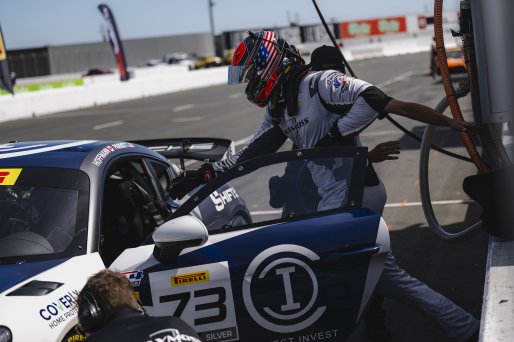 #73 Porsche 718 Cayman GT4 RS Clubsport of Jack Parriott and Erika Hoffmann, Kellymoss, GT4 America, Pro-Am, SRO America, Sonoma Raceway, Sonoma, CA, Mar 26 - 28, 2026
 | Fred Hardy | www.echoandorigin.studio &copy;2026
