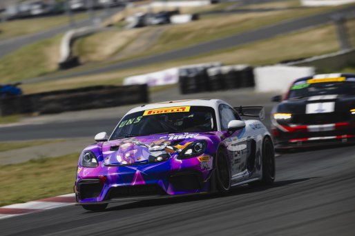 #24 Porsche 718 Cayman GT4 RS Clubsport of Ashley Freiberg and Loni Unser, Kellymoss, GT4 America, Silver, SRO America, Sonoma Raceway, Sonoma, CA, Mar 26 - 28, 2026
 | Fred Hardy | www.echoandorigin.studio &copy;2026