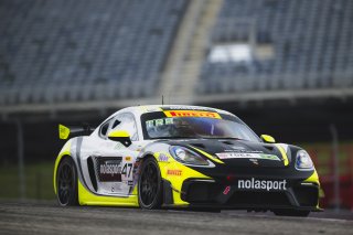 #47 Porsche 718 Cayman GT4 RS Clubsport of Matt Travis and Matheus Leist, NOLASPORT, GT4 America, Pro-Am, SRO America, Circuit of The Americas, Austin, TX, Apr 24 - 26, 2026
 | Fred Hardy | www.echoandorigin.studio &copy;2026