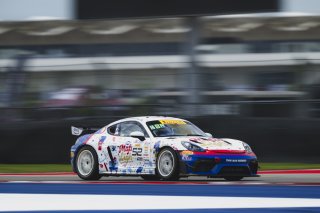 #52 Porsche 718 Cayman GT4 RS Clubsport of Tom Kopczynski and Eric Filgueiras, Kellymoss, GT4 America, Pro-Am, SRO America, Circuit of The Americas, Austin, TX, Apr 24 - 26, 2026
 | Fred Hardy | www.echoandorigin.studio &copy;2026