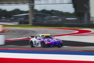 #24 Porsche 718 Cayman GT4 RS Clubsport of Ashley Freiberg and Loni Unser, Kellymoss, GT4 America, Silver, SRO America, Circuit of The Americas, Austin, TX, Apr 24 - 26, 2026
 | Fred Hardy | www.echoandorigin.studio &copy;2026