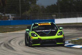 #10 Porsche 718 Cayman GT4 RS Clubsport of Ross Poole and Muzaffar Gafurov, ACI Motorsports, GT4 America, Am, SRO America, Sebring International Raceway, Sebring, FL, May 7 - 10, 2026
 | Fred Hardy | www.echoandorigin.studio &copy;2026