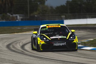 #47 Porsche 718 Cayman GT4 RS Clubsport of Matt Travis and Matheus Leist, NOLASPORT, GT4 America, Pro-Am, SRO America, Sebring International Raceway, Sebring, FL, May 7 - 10, 2026
 | Fred Hardy | www.echoandorigin.studio &copy;2026