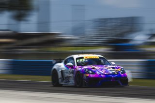 #24 Porsche 718 Cayman GT4 RS Clubsport of Ashley Freiberg and Loni Unser, Kellymoss, GT4 America, Silver, SRO America, Sebring International Raceway, Sebring, FL, May 7 - 10, 2026
 | Fred Hardy | www.echoandorigin.studio &copy;2026