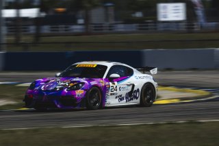 #24 Porsche 718 Cayman GT4 RS Clubsport of Ashley Freiberg and Loni Unser, Kellymoss, GT4 America, Silver, SRO America, Sebring International Raceway, Sebring, FL, May 7 - 10, 2026
 | Fred Hardy | www.echoandorigin.studio &copy;2026