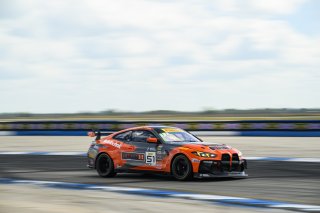 #51 BMW M4 GT4 (G82) EVO of Kevin Boehm and Francis Selldorff, Auto Technic Racing, GT4 America, Silver, SRO America, Sebring International Raceway, Sebring, FL, May 7 - 10, 2026
 | Fred Hardy | www.echoandorigin.studio &copy;2026