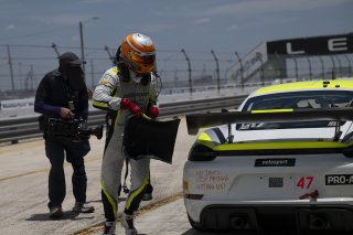 #47 Porsche 718 Cayman GT4 RS Clubsport of Matt Travis and Matheus Leist, NOLASPORT, GT4 America, Pro-Am, SRO America, Sebring International Raceway, Sebring, FL, May 7 - 10, 2026
 | Fred Hardy | www.echoandorigin.studio &copy;2026