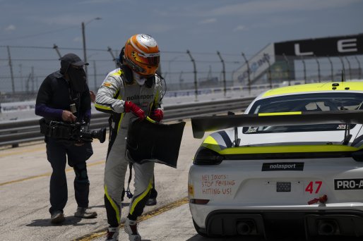 #47 Porsche 718 Cayman GT4 RS Clubsport of Matt Travis and Matheus Leist, NOLASPORT, GT4 America, Pro-Am, SRO America, Sebring International Raceway, Sebring, FL, May 7 - 10, 2026
 | Fred Hardy | www.echoandorigin.studio &copy;2026