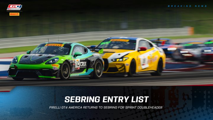 Pirelli GT4 America Returns to Sebring for Sprint Doubleheader
