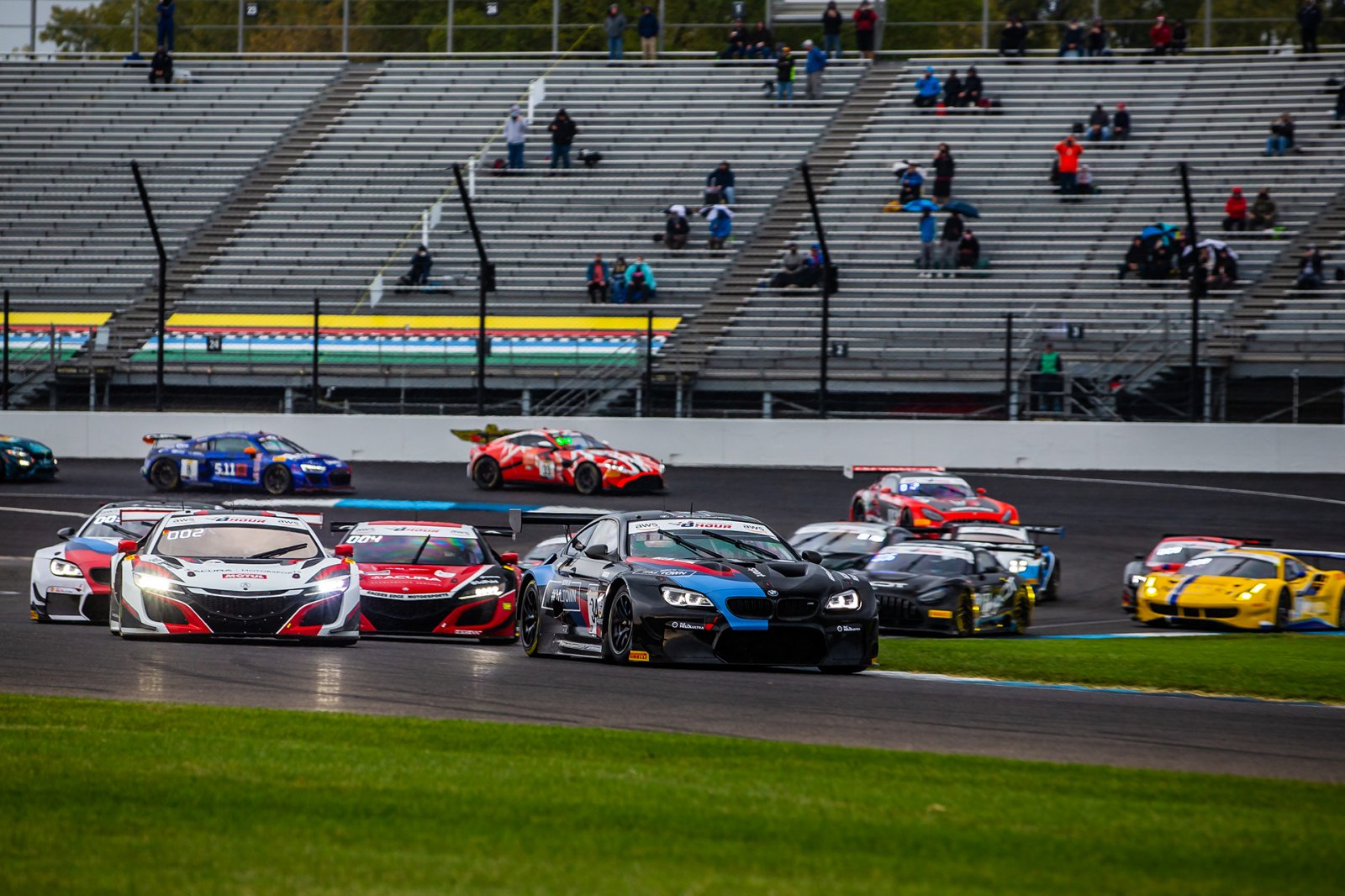Gallagher Leads GT4 Field at Mid-Point of Indianapolis 8 Hour at the Brickyard