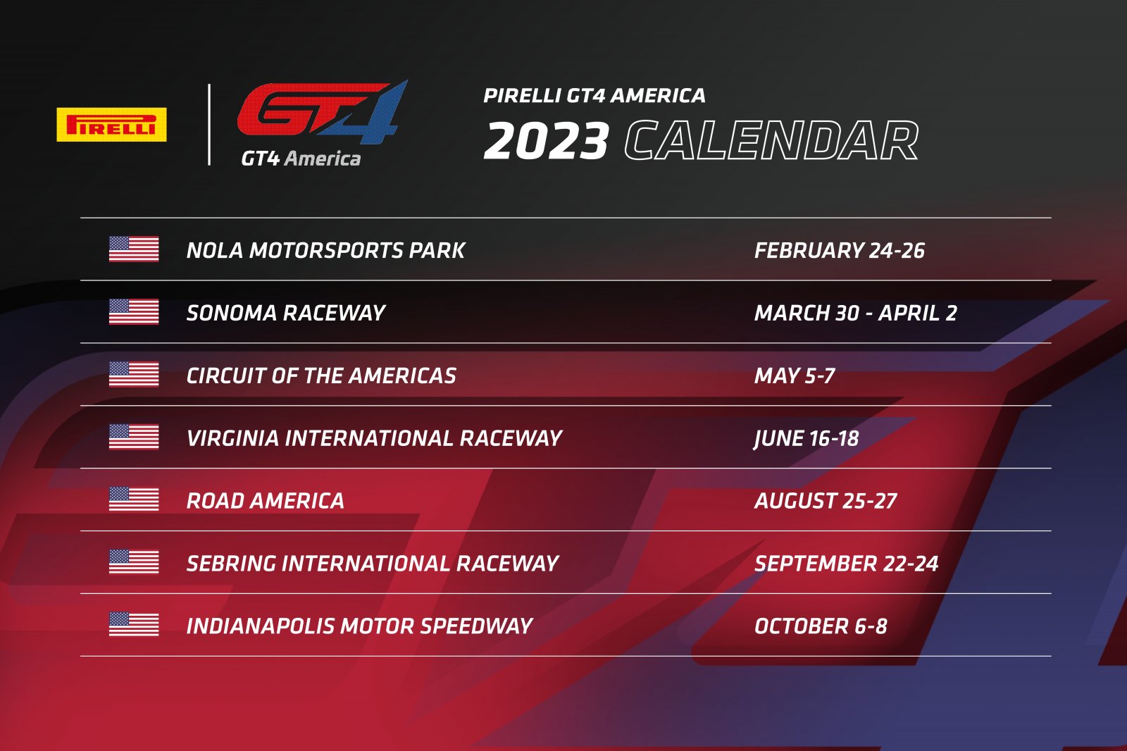 SRO Motorsports America Announces Action Packed 2023 Race Schedule
