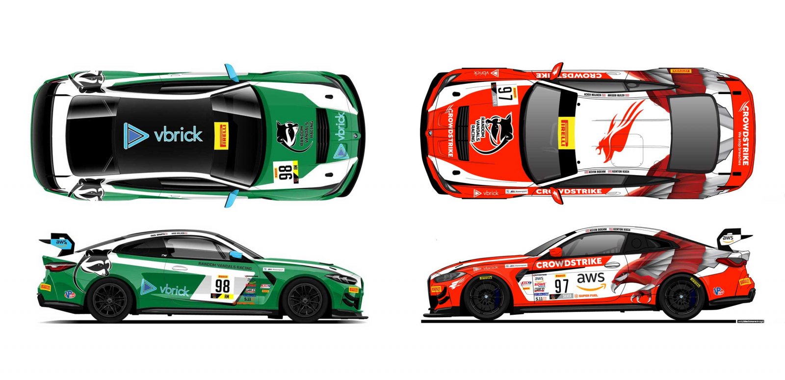 Random Vandals Racing Returns to Pirelli GT4 America with Two-Car Lineup for 2024