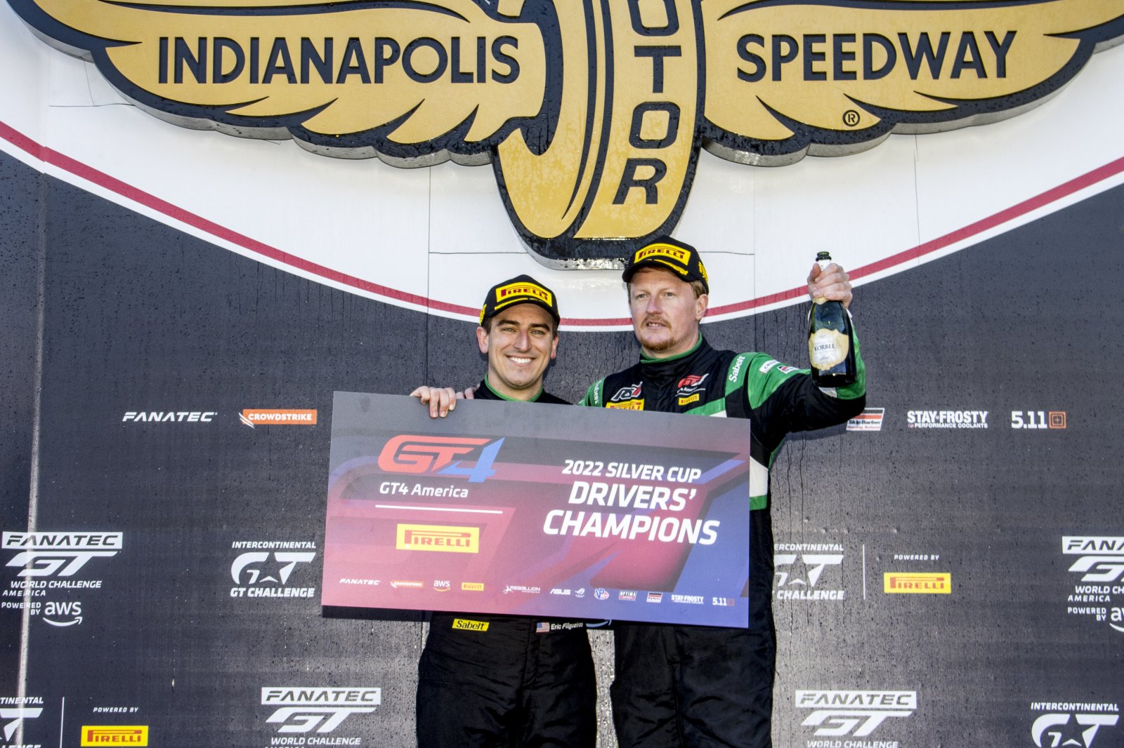 #18 Porsche 718 Cayman GT4 RS Clubsport of Eric Filgueiras and Steven McAleer, RS1, GT4 America, Pro-Am, SRO America, Indianapolis Motor Speedway, Indianapolis, Indiana, Oct 2022.
 | Brian Cleary/SRO  