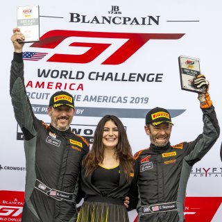 Podium, Race 2 Pirelli GT4 America, Circuit of the Americas, Austin, TX, March 2019.  (SRO/Brian Cleary-BCPix.com) | 2019 Brian Cleary