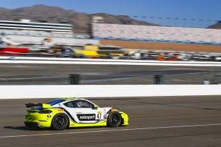 #47 Porsche 718 Cayman CS MR of Matt Travis and Jason Hart with NOLASPORT

2019 Blancpain GT World Challenge America - Las Vegas, Las Vegas NV | Gavin Baker/SRO
