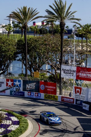 #21 Porsche 718 Cayman GT4 CS MR of Michael DInan, Streets of Long Beach, Long Beach, CA.  (Photo by Brian Cleary/SRO)
 | Brian Cleary/BCPix.com