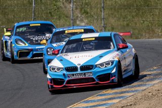 #28, ST Racing, BMW M4 GT4, Harry Gottsacker and Jon Miller, Gruene Harley-Davidson, VP Racing Fuels, ProBalance Protein Water, One Track Mind Podcast, GPI, SRO at Sonoma Raceway, Sonoma CA
 | Brian Cleary/SRO
     