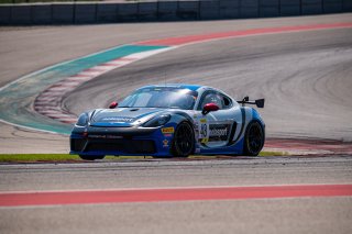 #48 Porsche 718 Cayman GT4 of Jason Hall, NOLASPORT, GT 4 Sprint Am, SRO America, Circuit of the Americas, Austin TX, September 2020.
 | SRO Motorsports Group