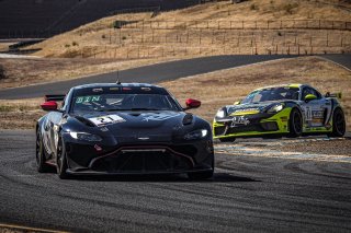 #21 Aston Martin Vantage GT4 of Michael Dinan and Robby Foley, Flying Lizard Motorsports, GT4 SprintX Pro-Am, 2020 SRO Motorsports Group - Sonoma Raceway, Sonoma CA
 | Brian Cleary    