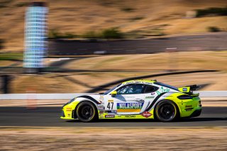 #47 Porsche 718 Cayman GT4 of Matt Travis and Jason Hart, NOLASPORT, GT4 SprintX, Pro-Am, 2020 SRO Motorsports Group - Sonoma Raceway, Sonoma CA
 | Brian Cleary      