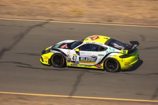 #47 Porsche 718 Cayman GT4 of Matt Travis and Jason Hart, NOLASPORT, GT4 SprintX, Pro-Am, 2020 SRO Motorsports Group - Sonoma Raceway, Sonoma CA
 | Regis Lefebure/SRO                                       