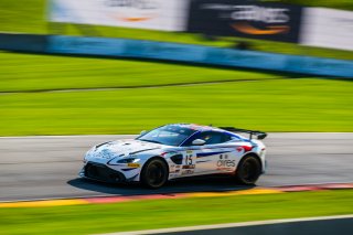 #15 Aston Martin Vantage GT4 of Bryan Putt and Kenton Koch, Bsport Racing, GT4 SprintX Pro-Am, SRO America, Road America,  Elkhart Lake,  WI, July 2020. | Fabian Lagunas/SRO
